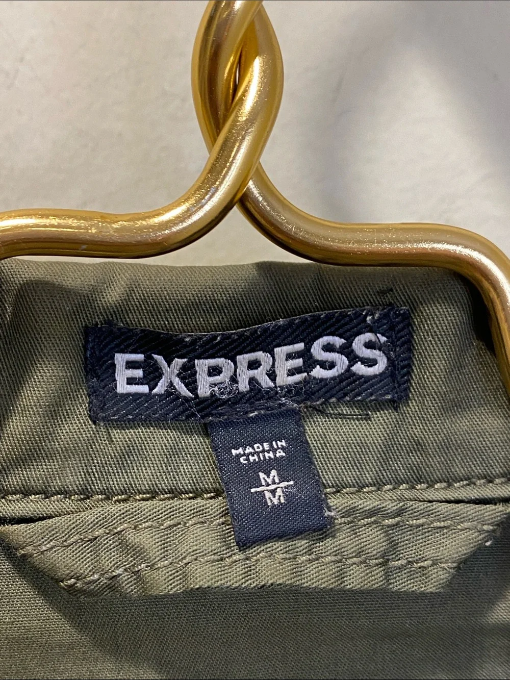 Express Olive Green Military Field Jacket Sz M